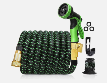 100ft Stronger Expandable Garden Hose Set 4-Layer Latex 10 Spray Nozzles Strong