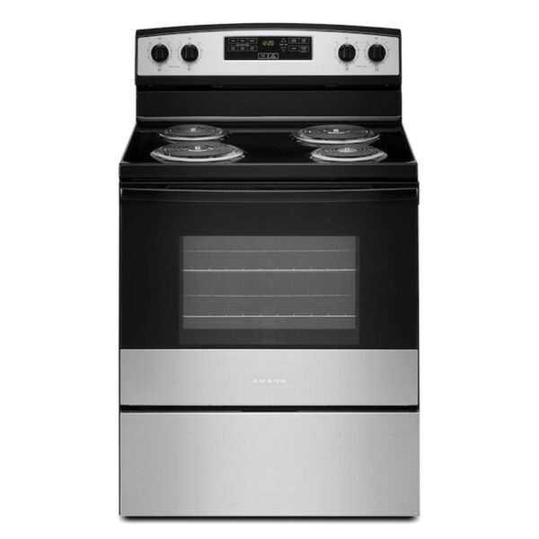 Amana 30-Inch 4.8 Cu. Ft. Freestanding Electric Range, Stainless Steel