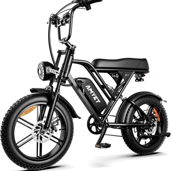 AMYET V9-G60 Peak Fat Tire Electric Bike for Adults, 1500W Motor, 32 MPH