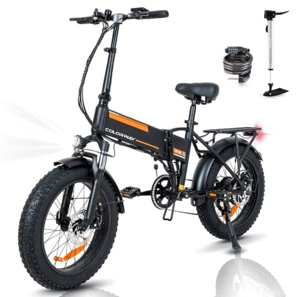 Colorway Orange 750W Fat Tire Electric Bike