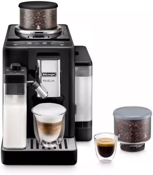 De'Longhi Rivelia EXAM440.55.B Kaffeevollautomat mit Bean Switch & LatteCrema, Onyx Black