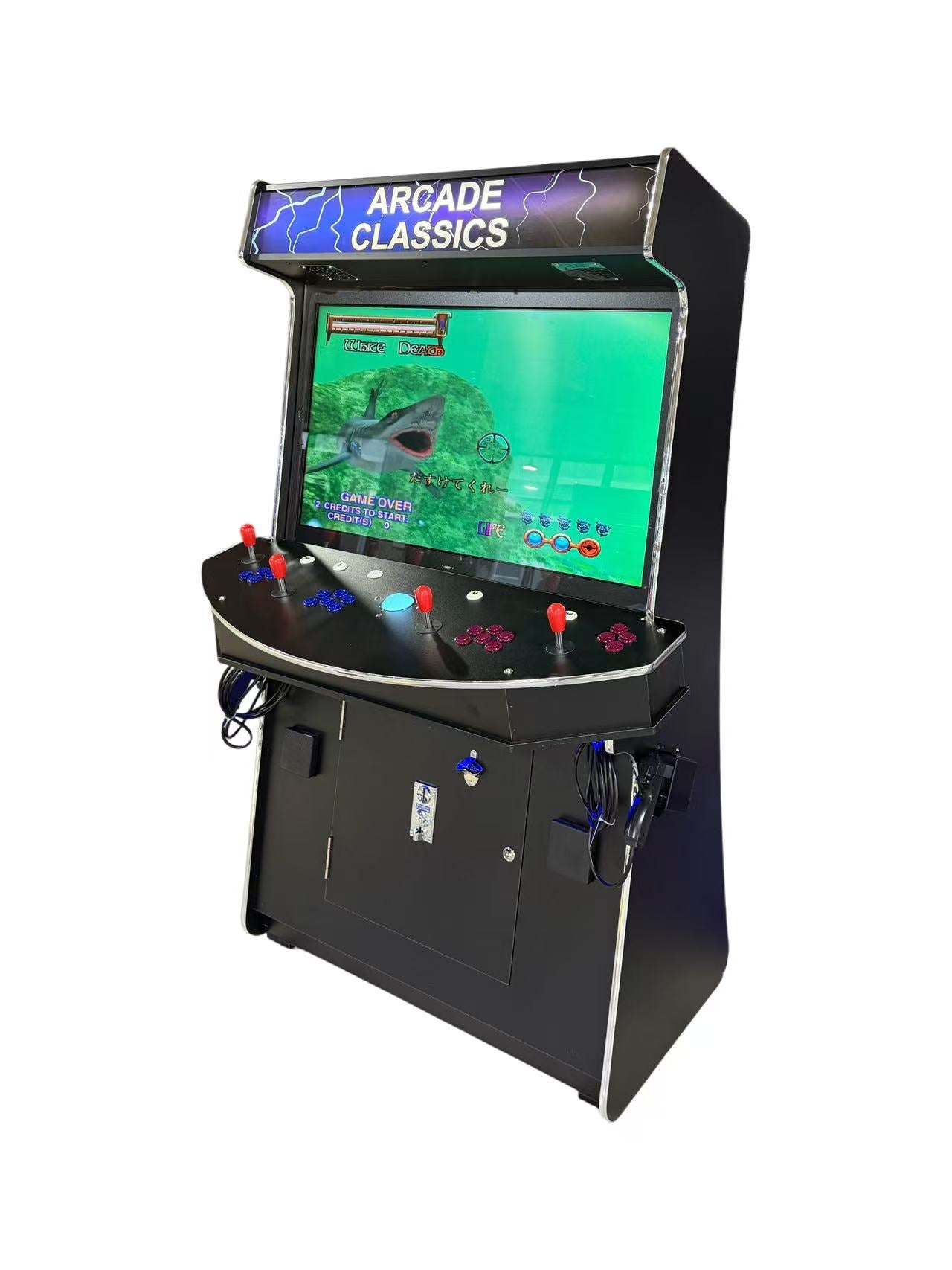 4 Player Standup 43 inch Screen with 2 shooting guns Arcade Machine 4600 Retro Multi Cade Games