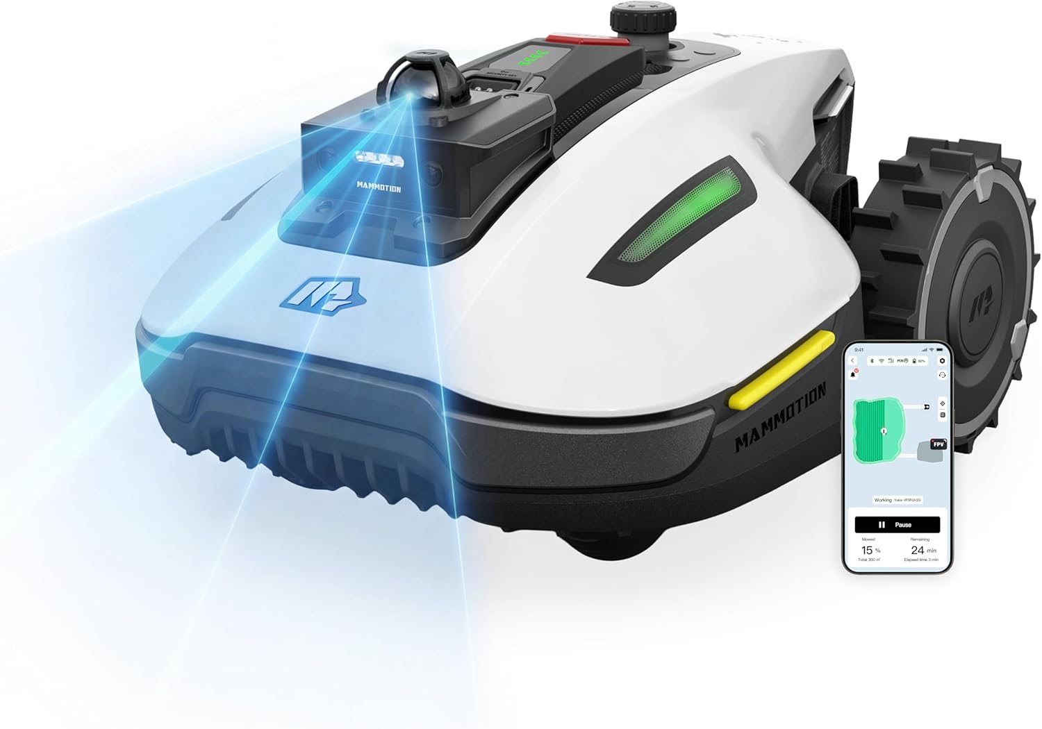 Mammotion YUKA Mini 2 800 LiDAR Mähroboter ohne Begrenzungskabel, bis 800 m², 45 % Steigung