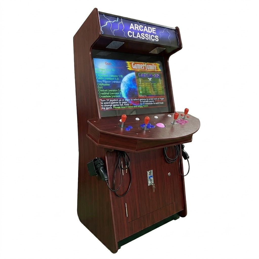 DW 4 Player Standup with 2 shooting guns Arcade Machine 4600 Retro Multi Cade Games  Dark Wood