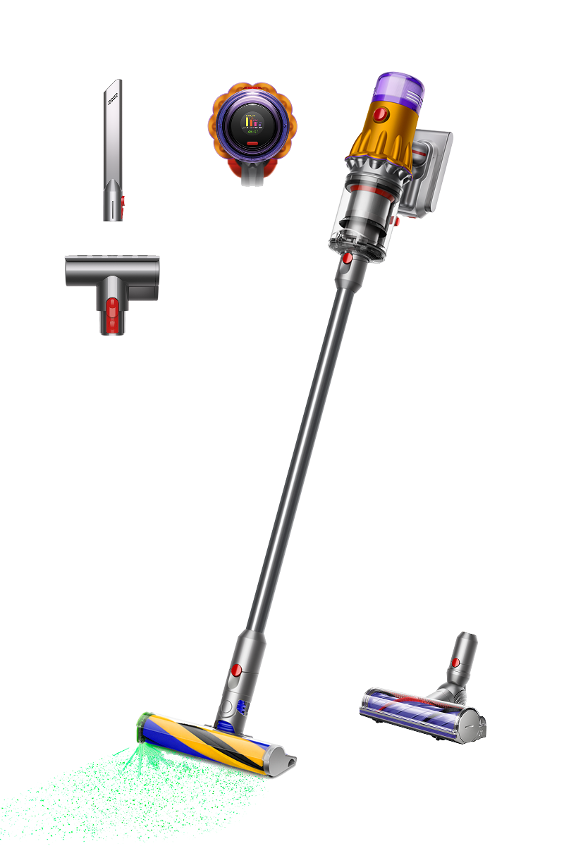 Dyson V12 Detect Slim Absolute Akku-Staubsauger - Gelb/Nickel